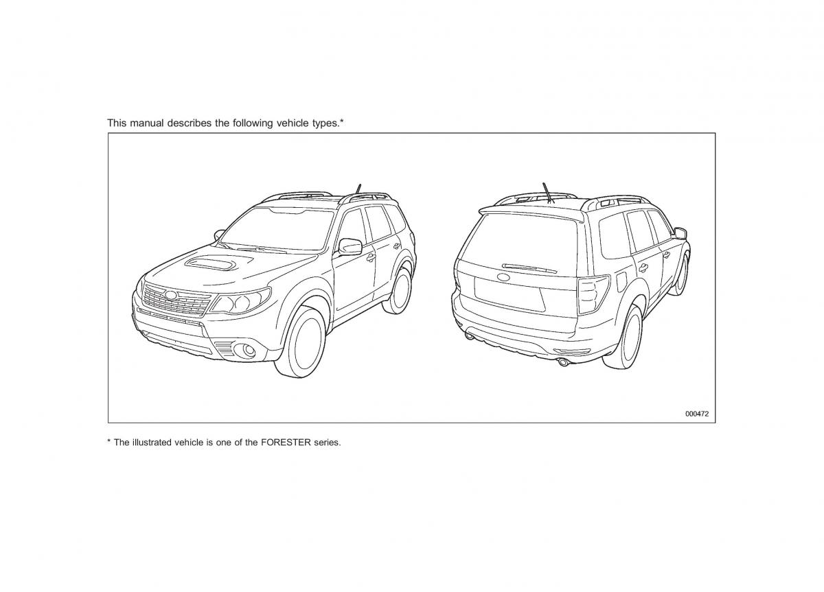 Subaru Forester III 3 owners manual / page 2