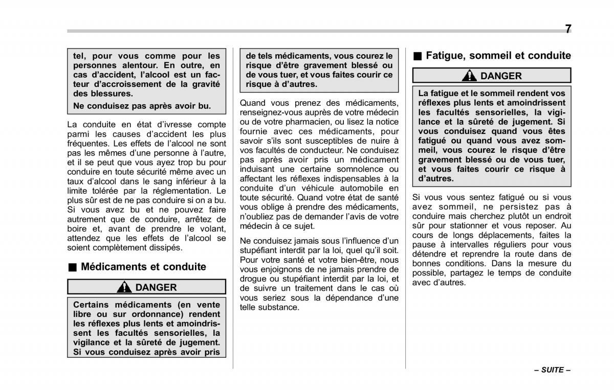 manual  Subaru Forester IV 4 manuel du proprietaire / page 12