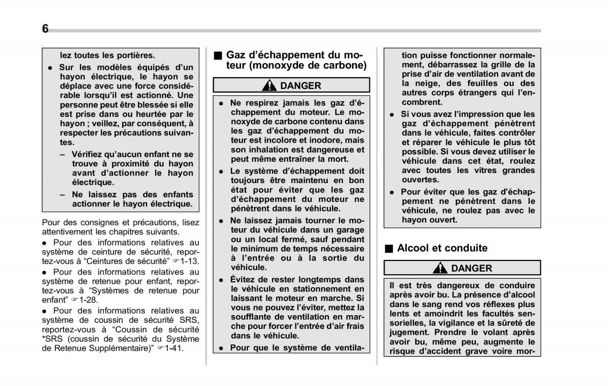 manual  Subaru Forester IV 4 manuel du proprietaire / page 11