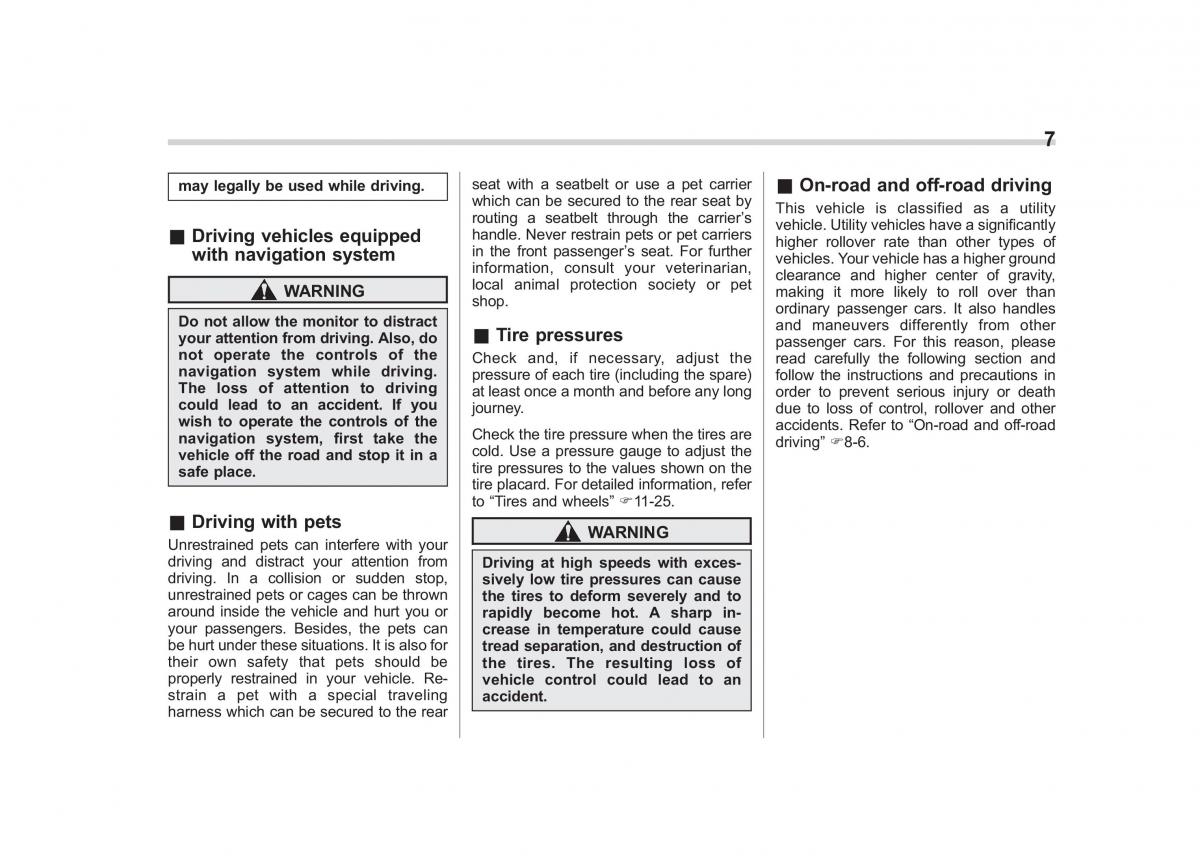 manual  Subaru Forester IV 4 owners manual / page 10