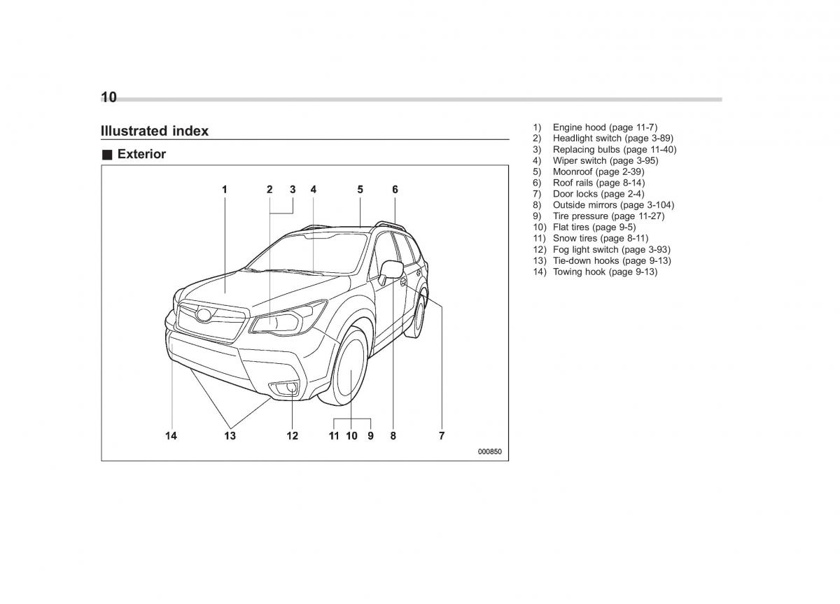 manual  Subaru Forester IV 4 owners manual / page 13