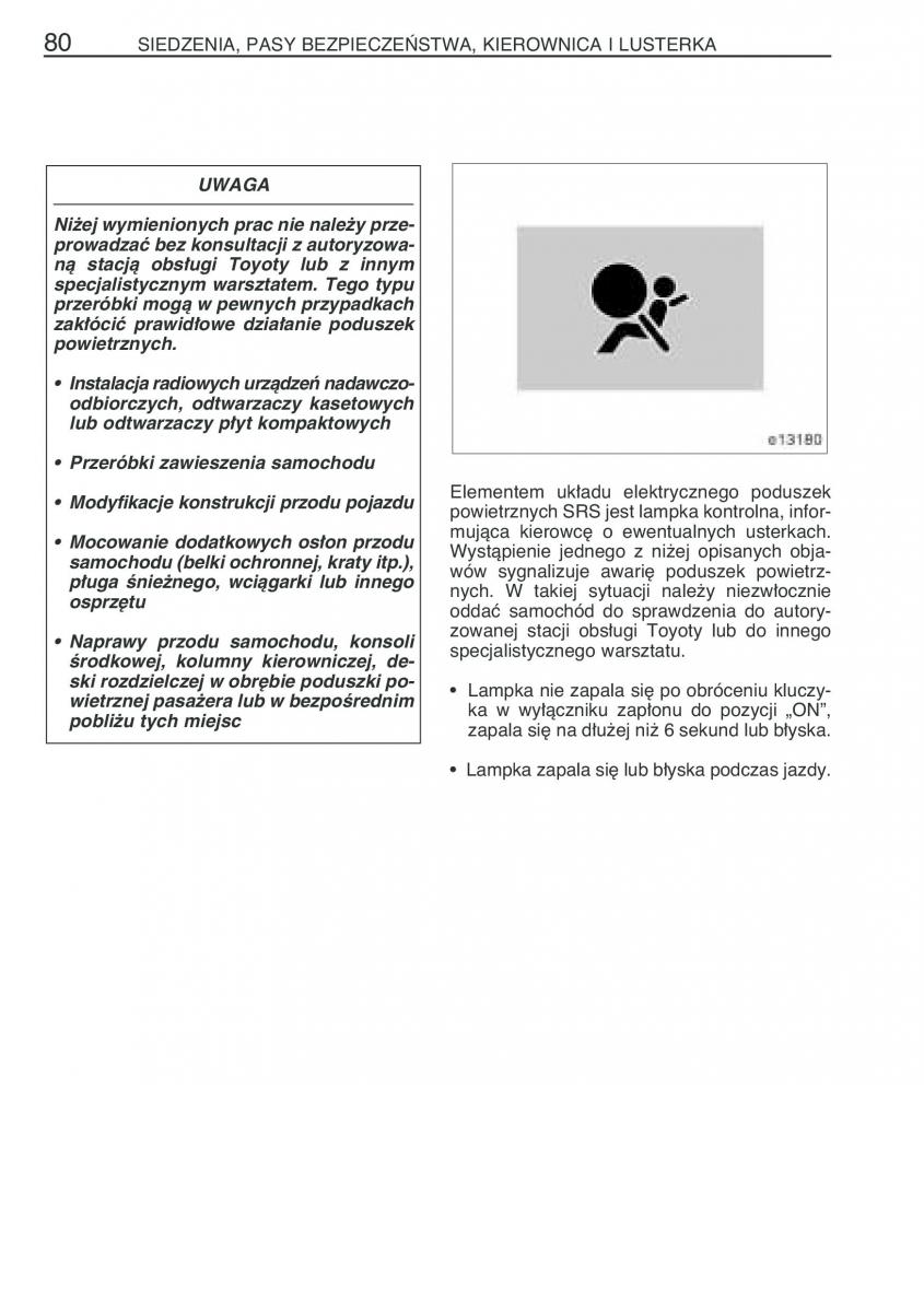 instrukcja obsługi Toyota Corolla Toyota Corolla IX 9 E120 E130 E12 instrukcja / page 87