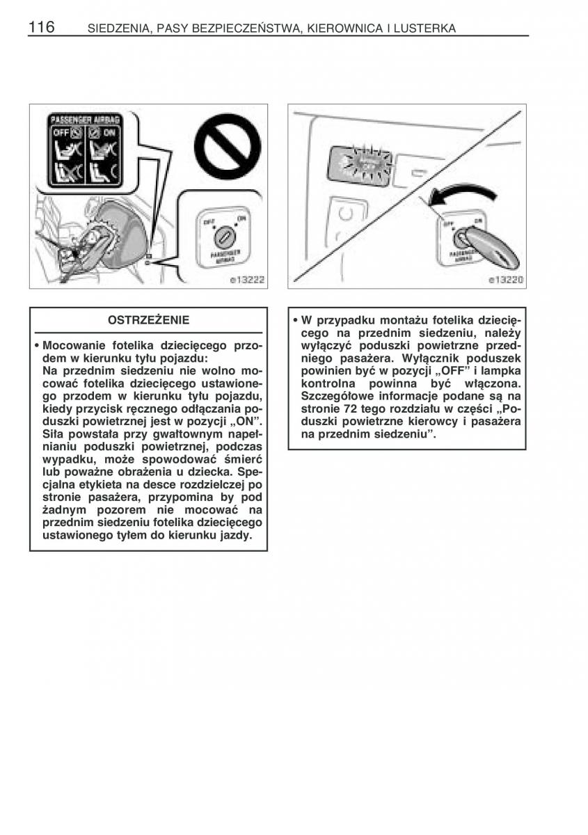 Toyota Corolla IX 9 E120 E130 E12 instrukcja obslugi / page 123