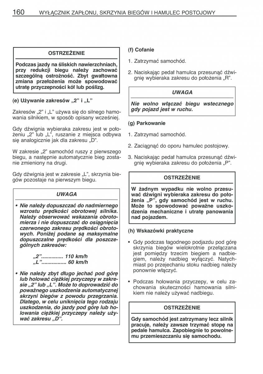 Toyota Corolla IX 9 E120 E130 E12 instrukcja obslugi / page 167