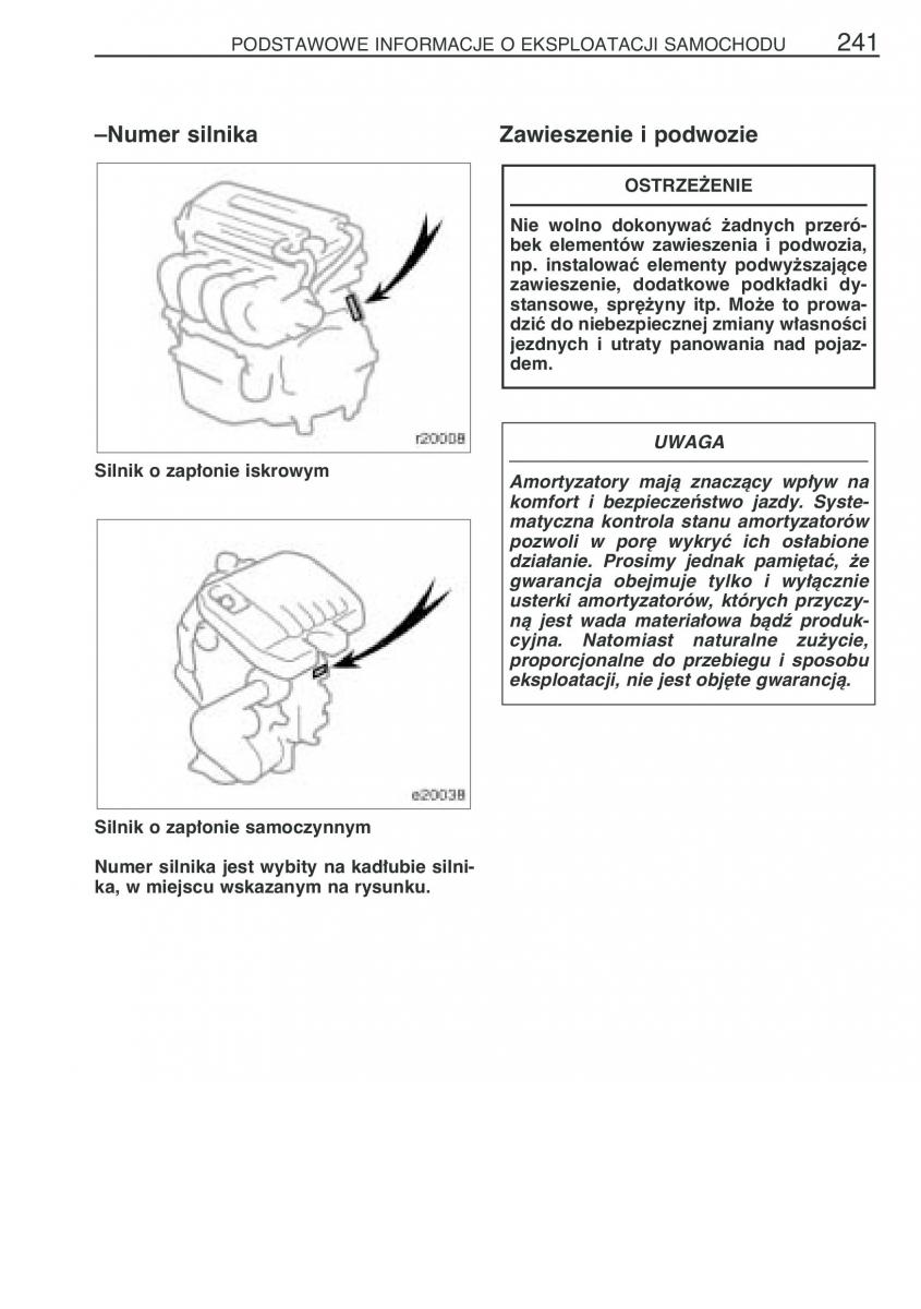 Toyota Corolla IX 9 E120 E130 E12 instrukcja obslugi / page 248