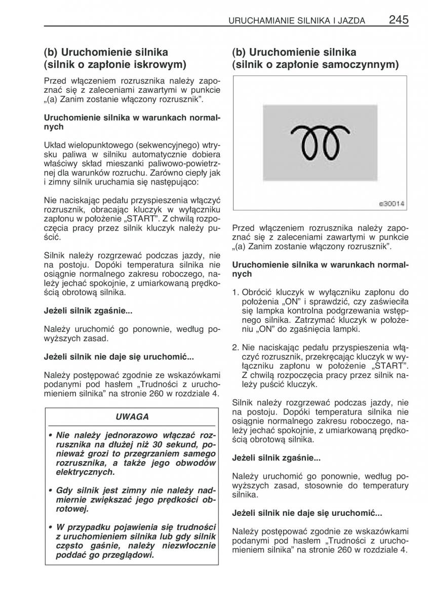 instrukcja obsługi Toyota Corolla Toyota Corolla IX 9 E120 E130 E12 instrukcja / page 252