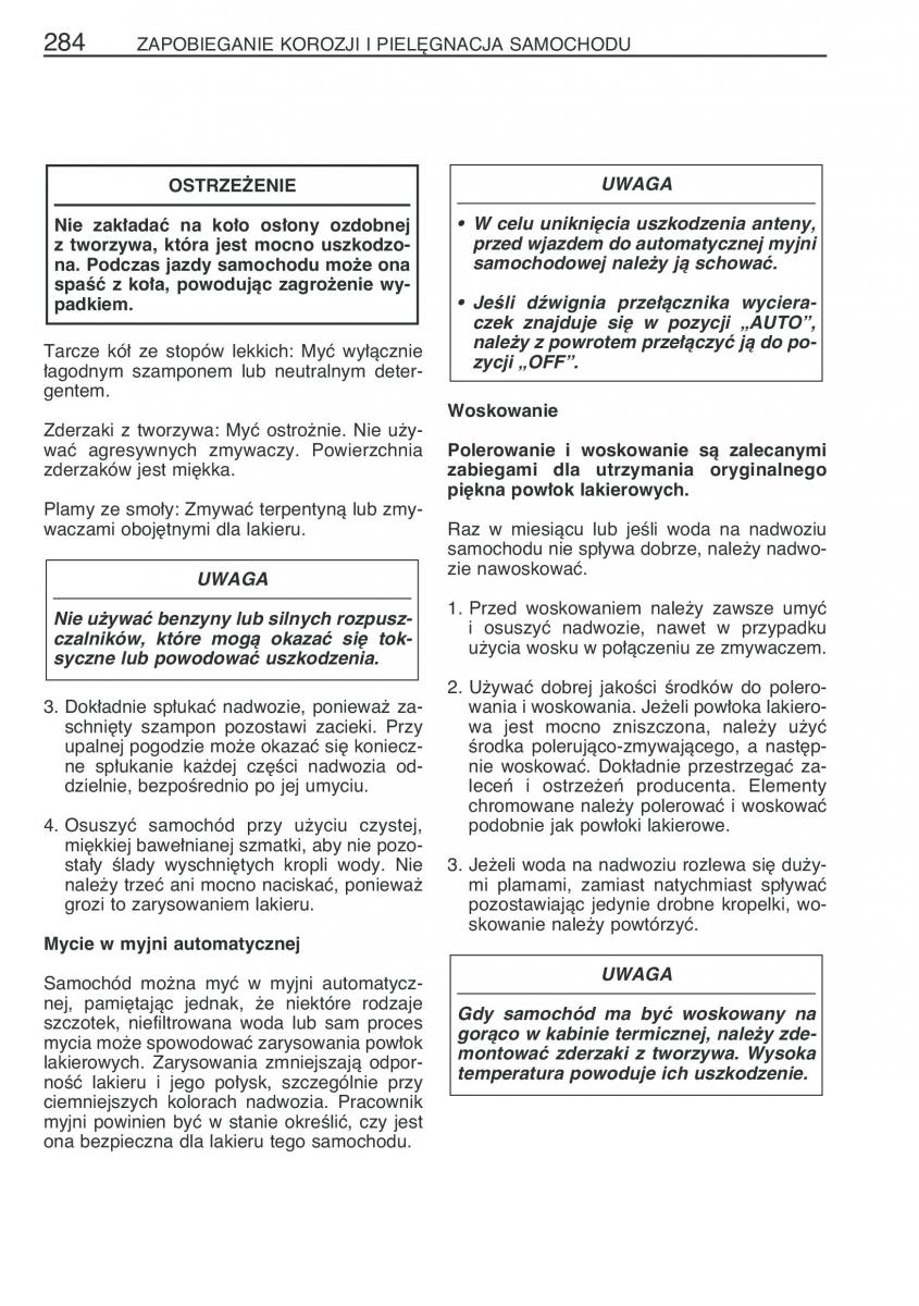 instrukcja obsługi Toyota Corolla Toyota Corolla IX 9 E120 E130 E12 instrukcja / page 291