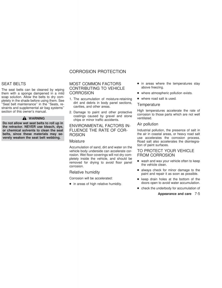 Nissan Sunny Sentra N16 owners manual / page 152