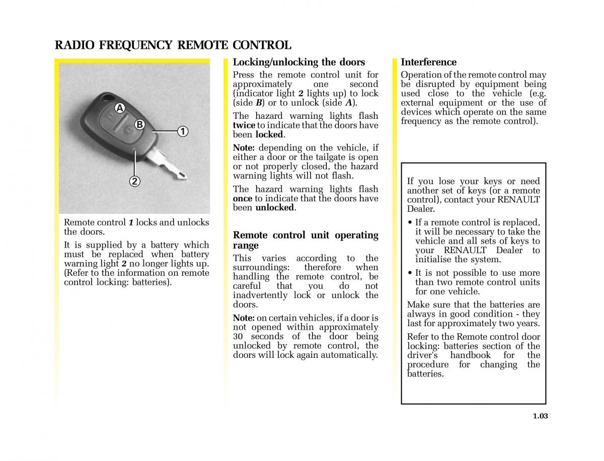 Renault Master II 2 owners manual / page 8