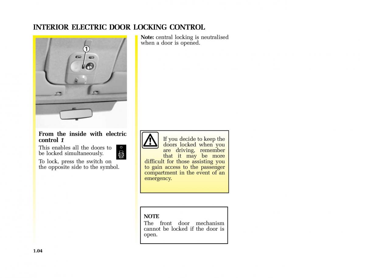 Renault Master II 2 owners manual / page 9