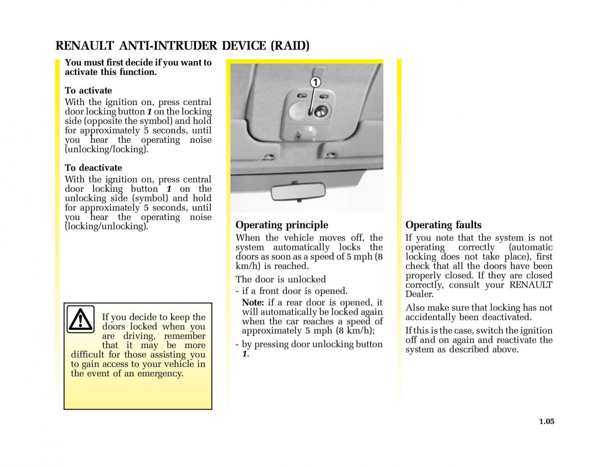 Renault Master II 2 owners manual / page 10