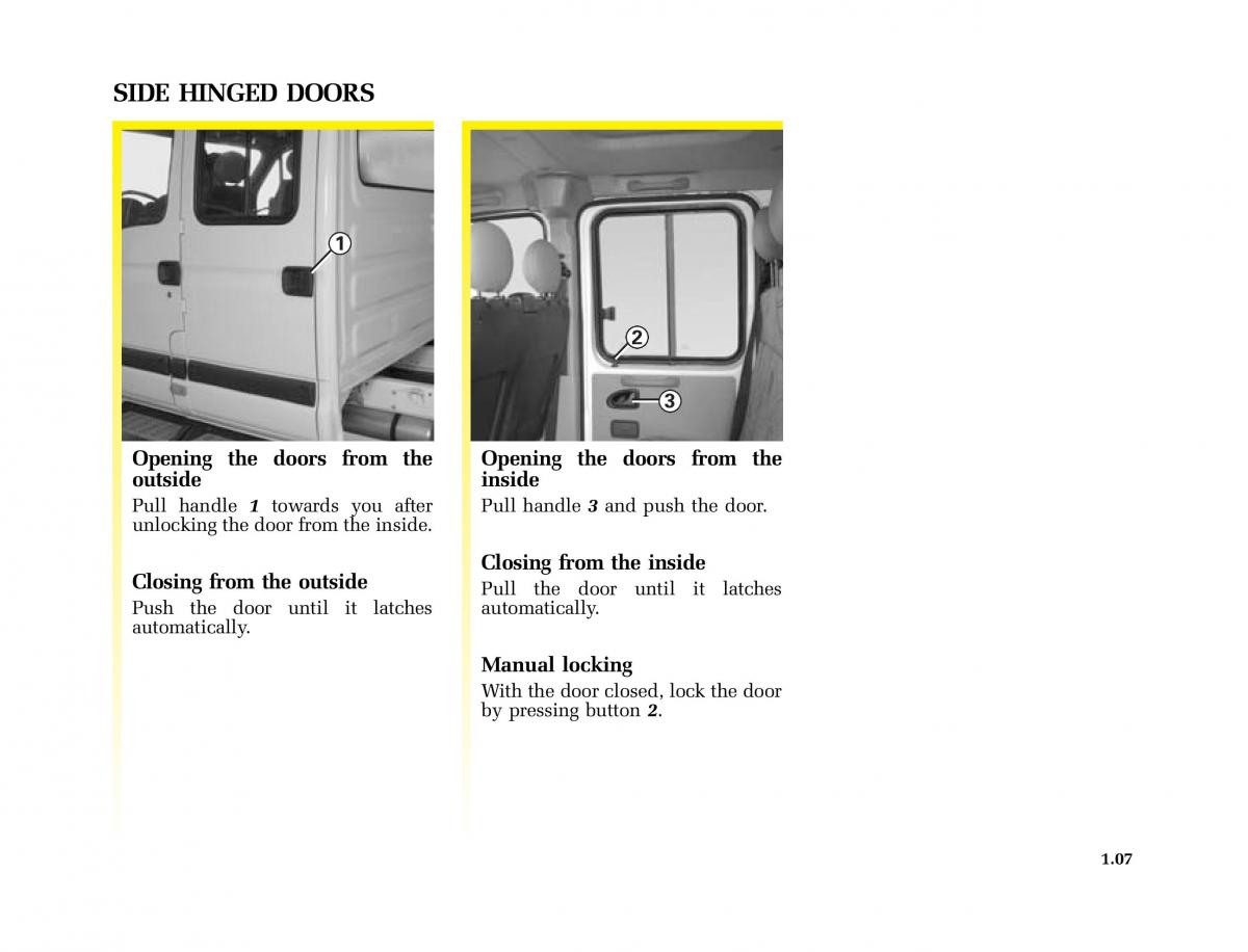 Renault Master II 2 owners manual / page 12