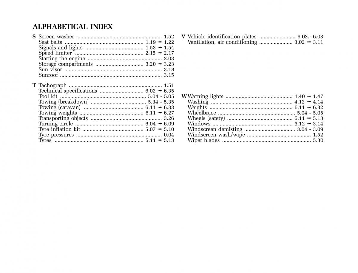 Renault Master II 2 owners manual / page 209