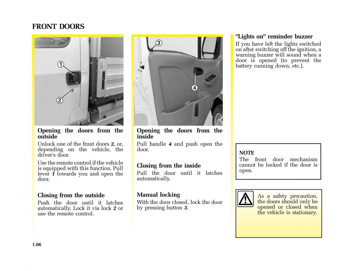 Renault Master II 2 owners manual / page 11