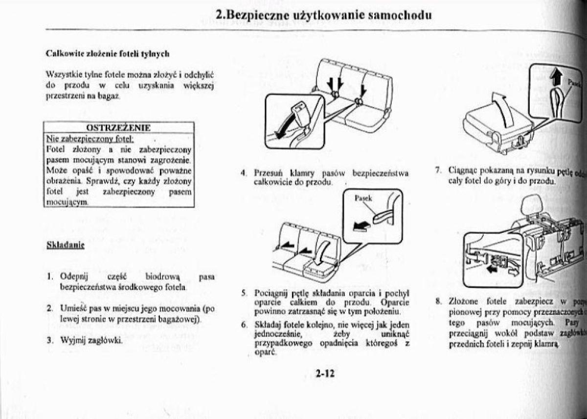 Mazda Premacy I 1 instrukcja obslugi / page 17