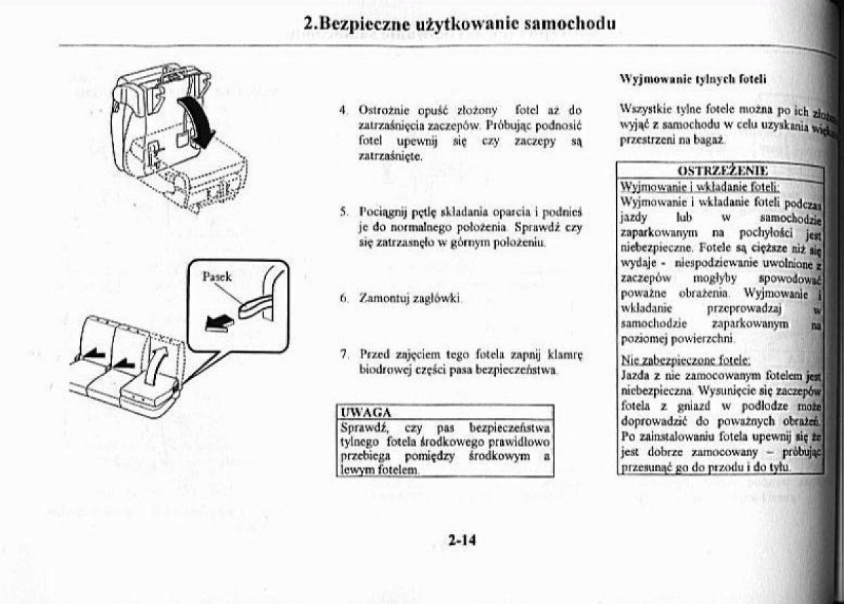 Mazda Premacy I 1 instrukcja obslugi / page 19