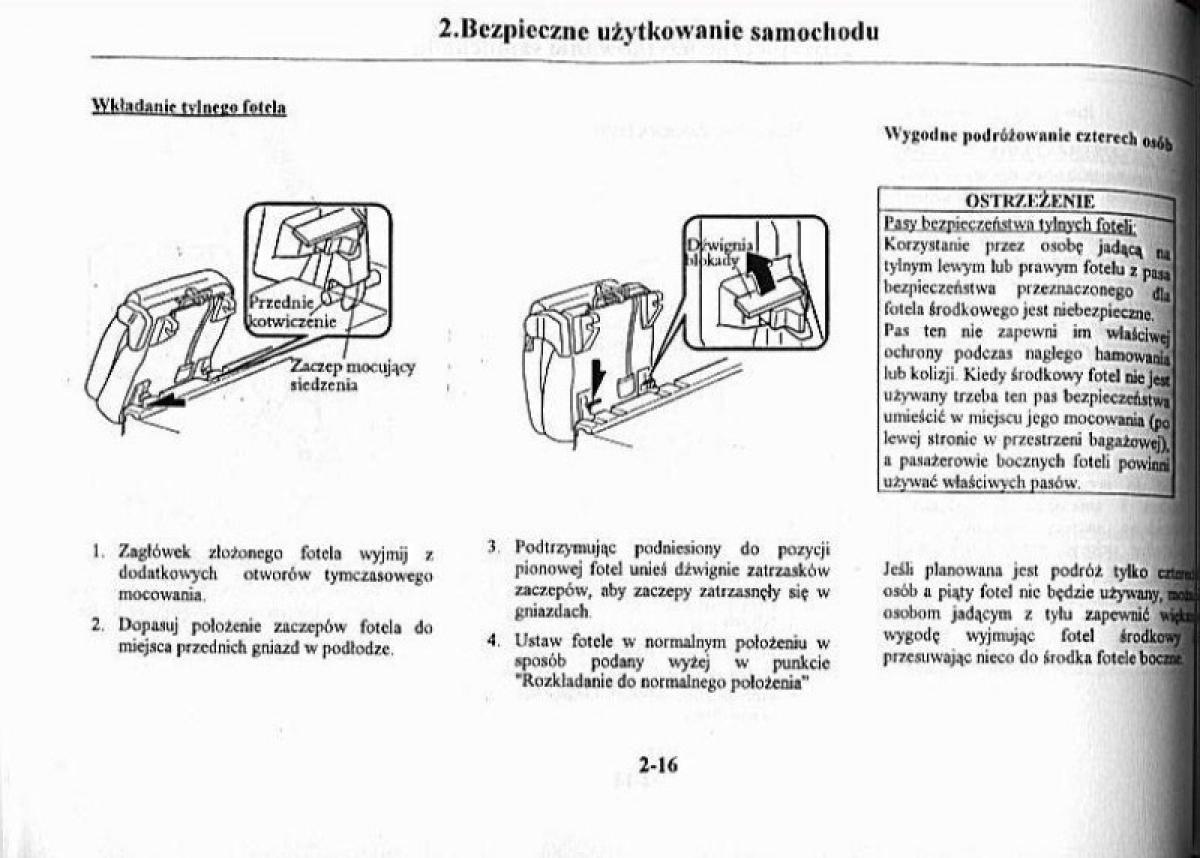 Mazda Premacy I 1 instrukcja obslugi / page 21