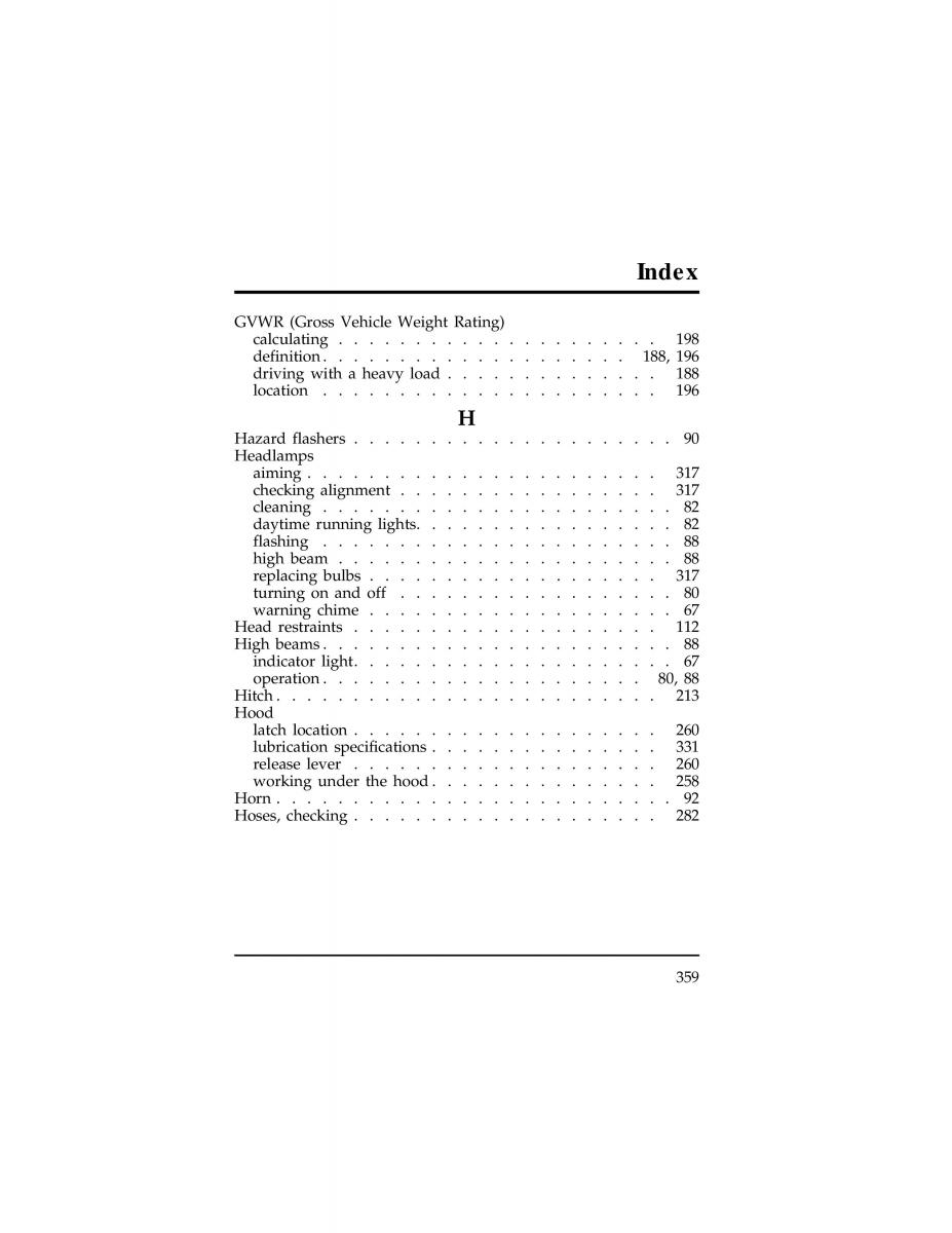 Ford Ranger owners manual / page 357