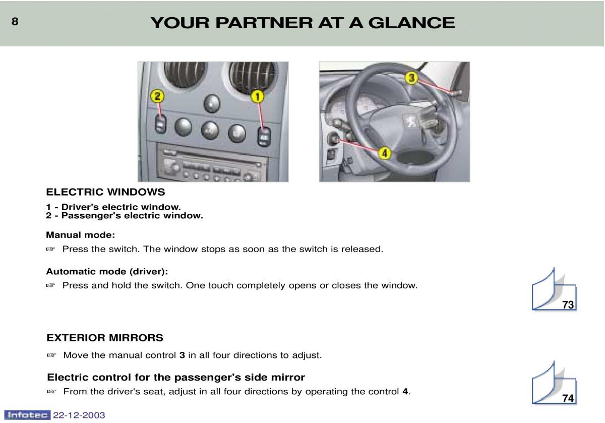 Peugeot Partner I 1 owners manual / page 69