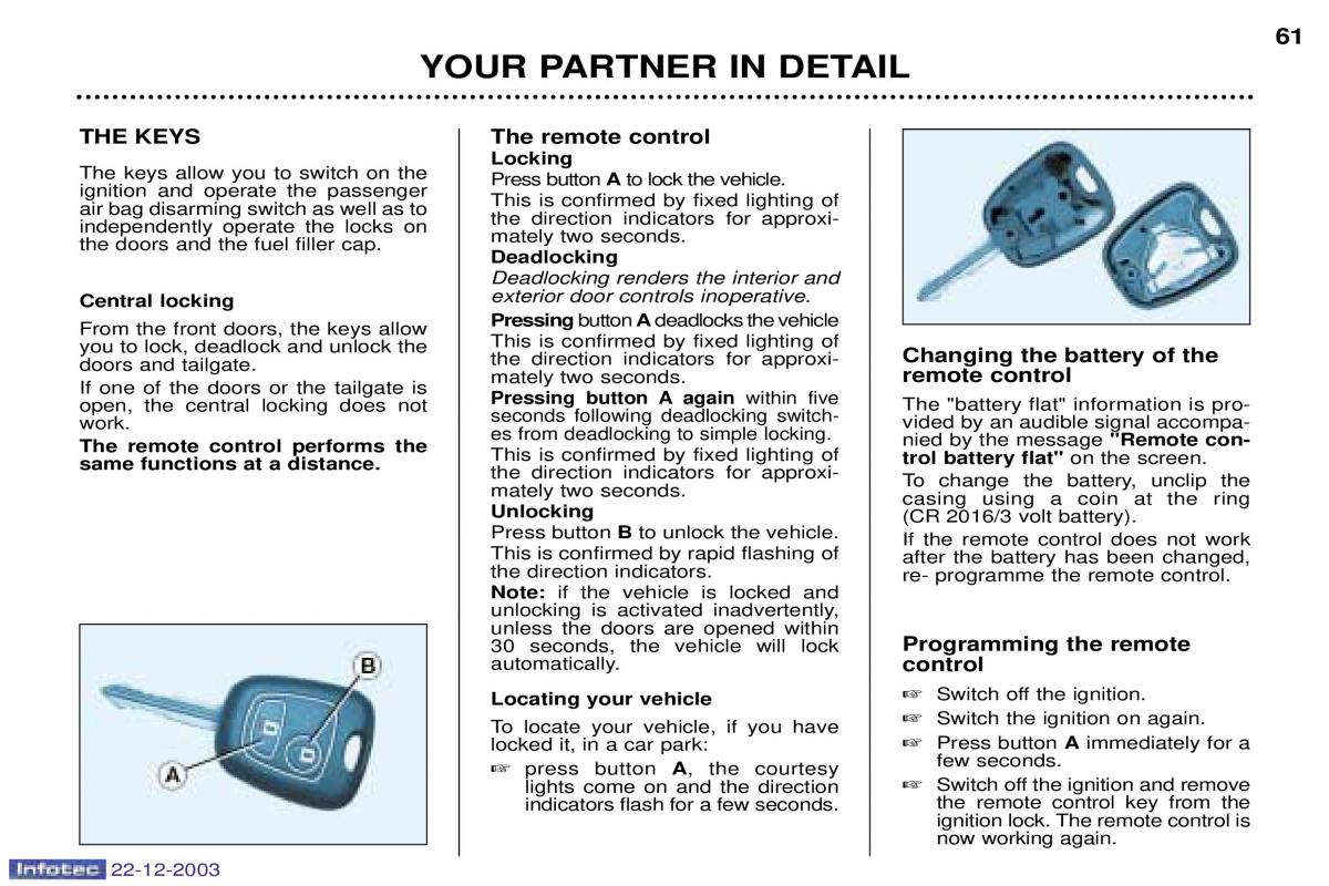 Peugeot Partner I 1 owners manual / page 48