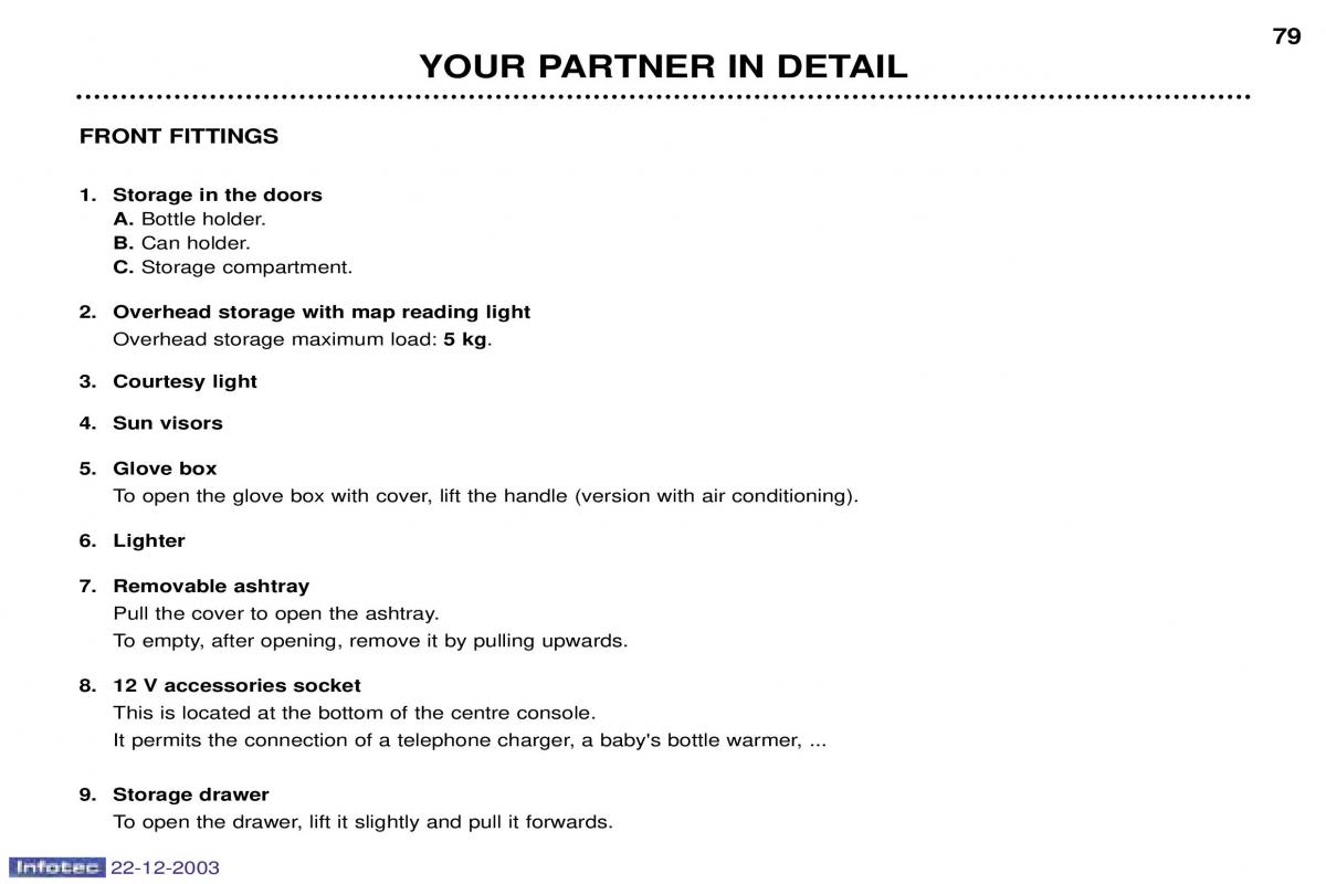 Peugeot Partner I 1 owners manual / page 68