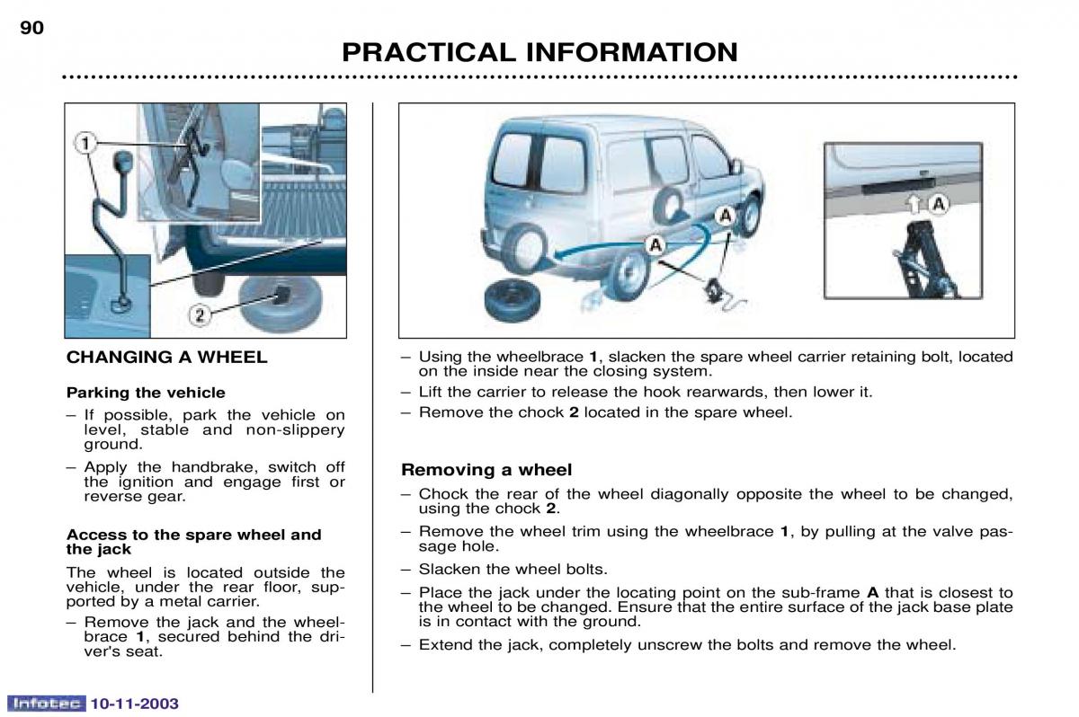 Peugeot Partner I 1 owners manual / page 75