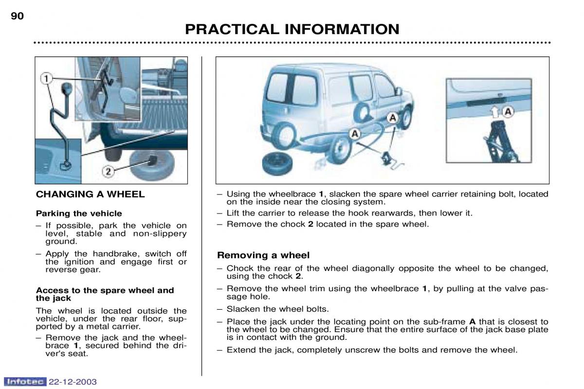 Peugeot Partner I 1 owners manual / page 77