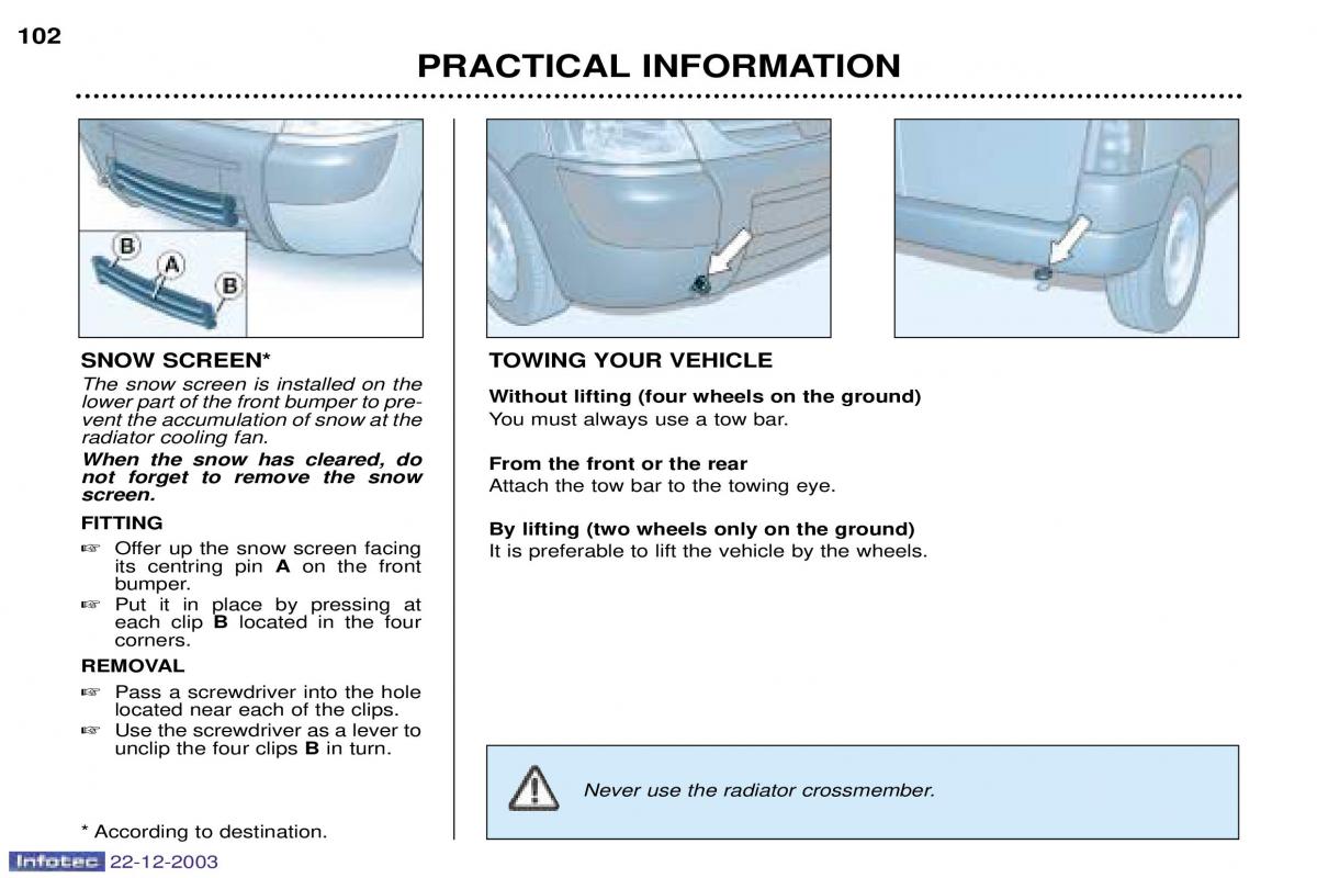 Peugeot Partner I 1 owners manual / page 4