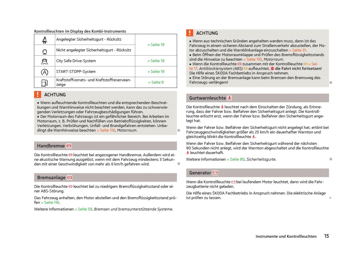 Skoda Citigo Handbuch / page 17