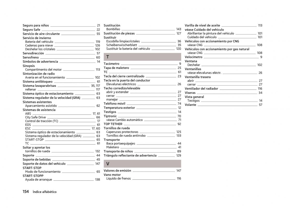 Skoda Citigo manual del propietario / page 156