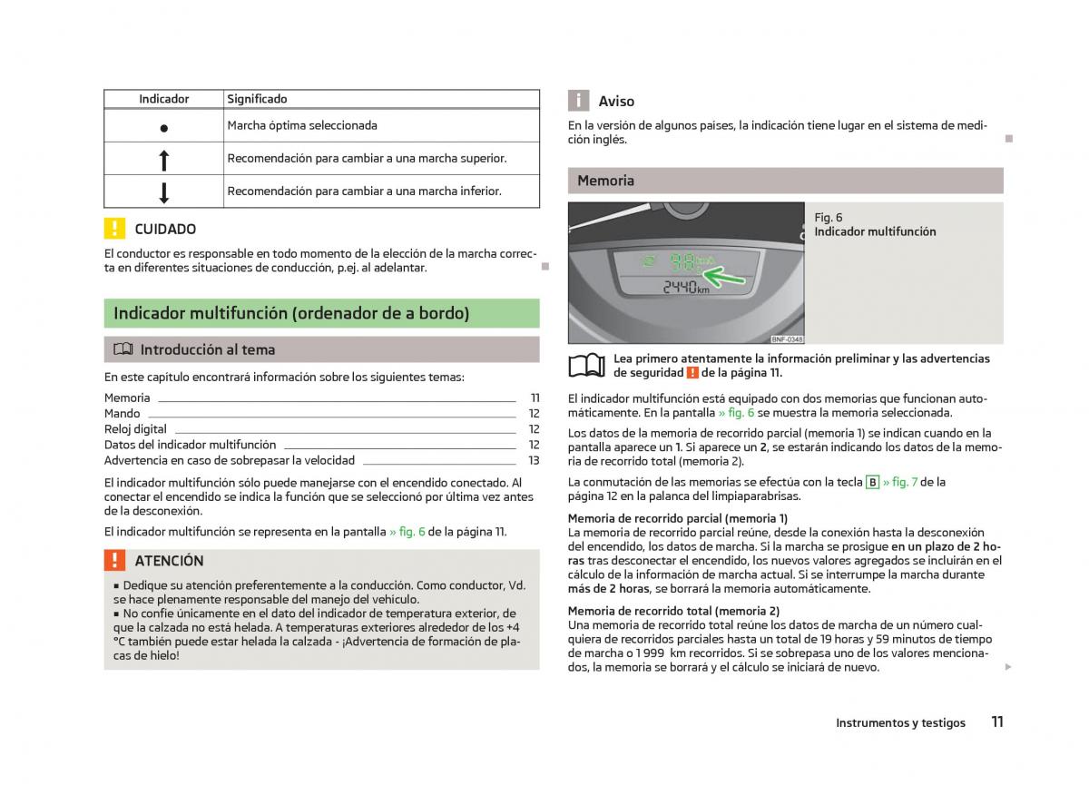 Skoda Citigo manual del propietario / page 13