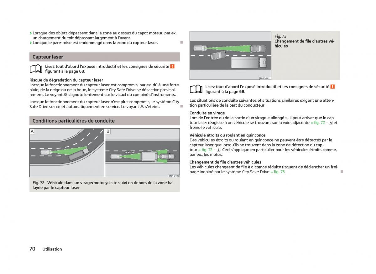 Skoda Citigo manuel du proprietaire / page 72