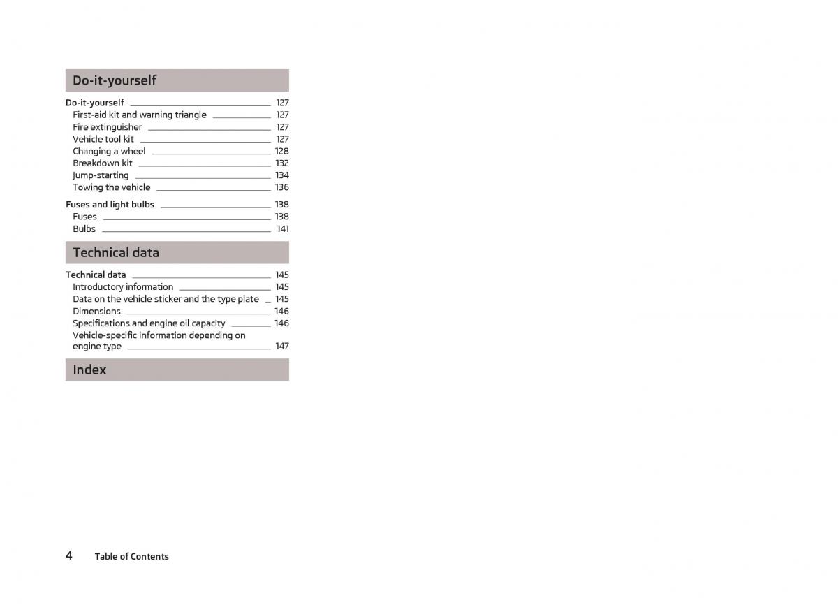 Skoda Citigo owners manual / page 6