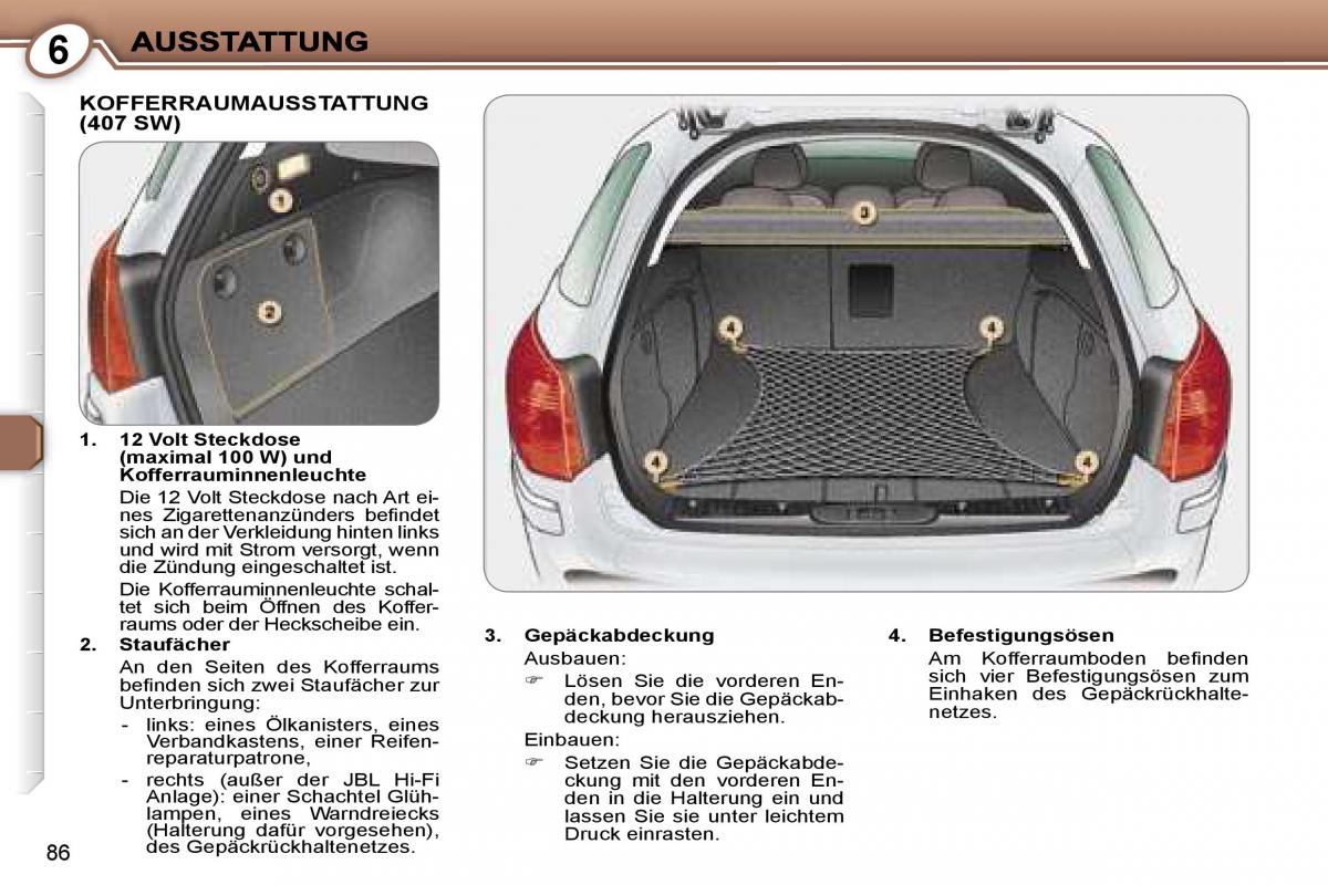 Peugeot 407 Handbuch / page 95