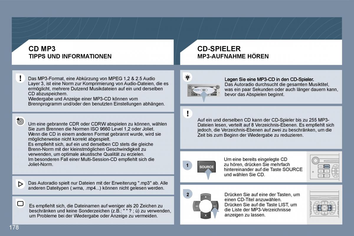 Peugeot 407 Handbuch / page 197