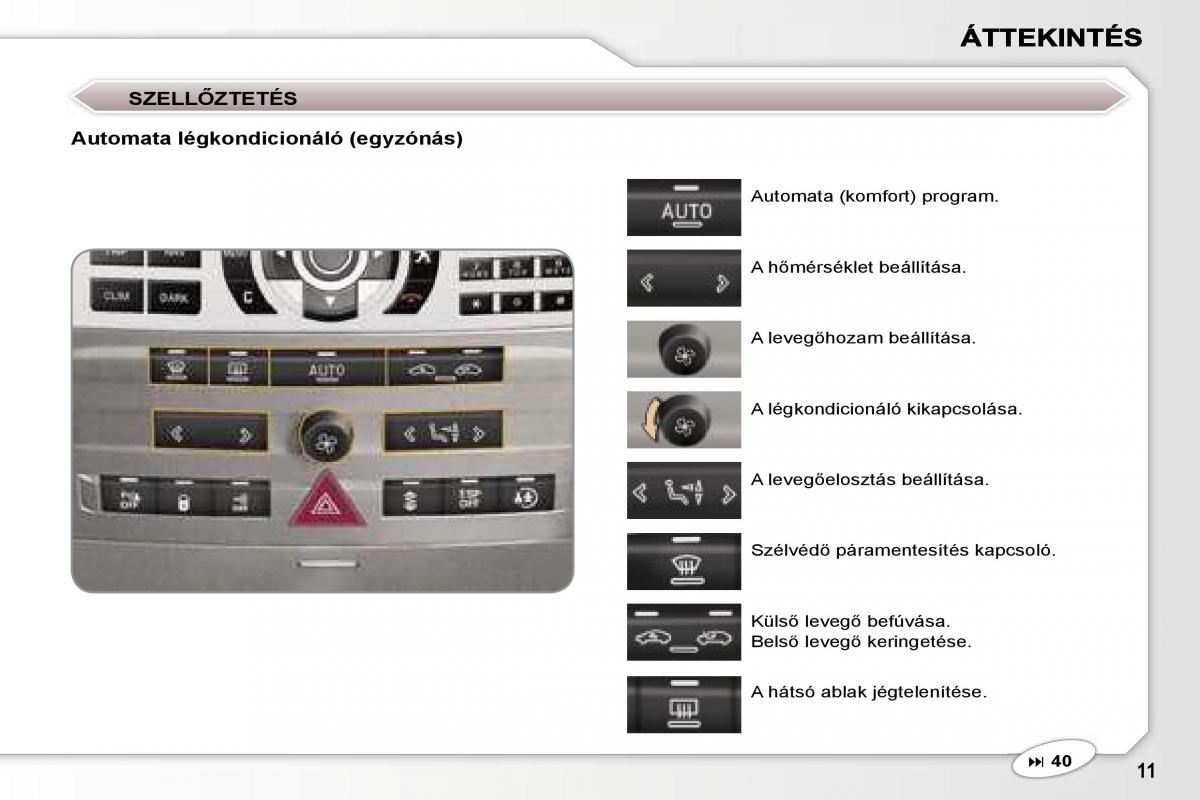 manual  Peugeot 407 Kezelesi utmutato / page 8