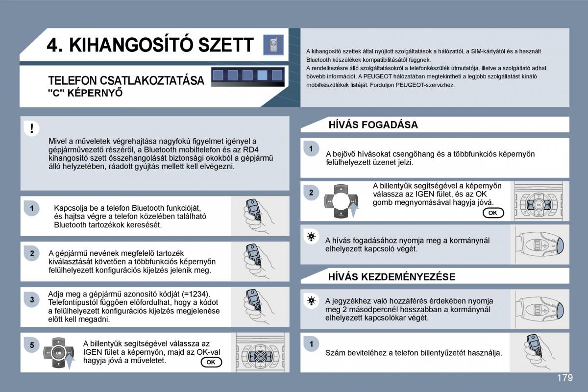 Peugeot 407 Kezelesi utmutato / page 198