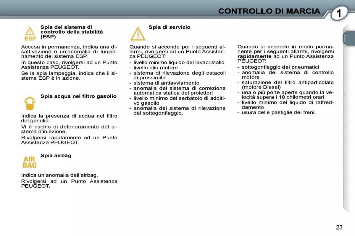 manual  Peugeot 407 manuale del proprietario / page 21