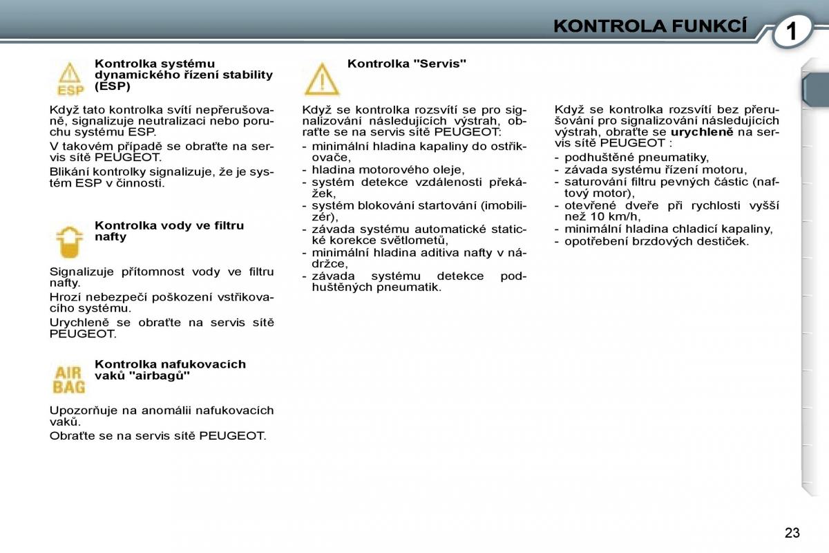 manual  Peugeot 407 navod k obsludze / page 21