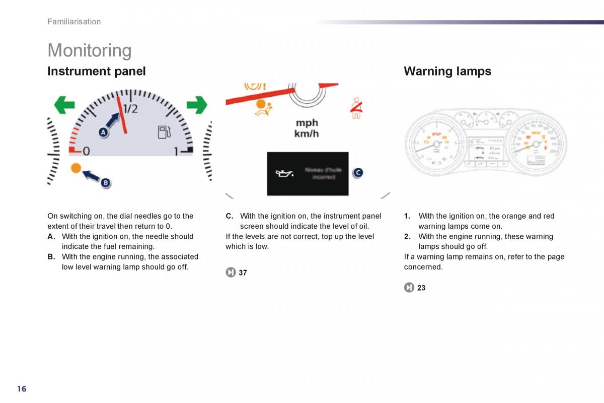 Peugeot 508 owners manual / page 18