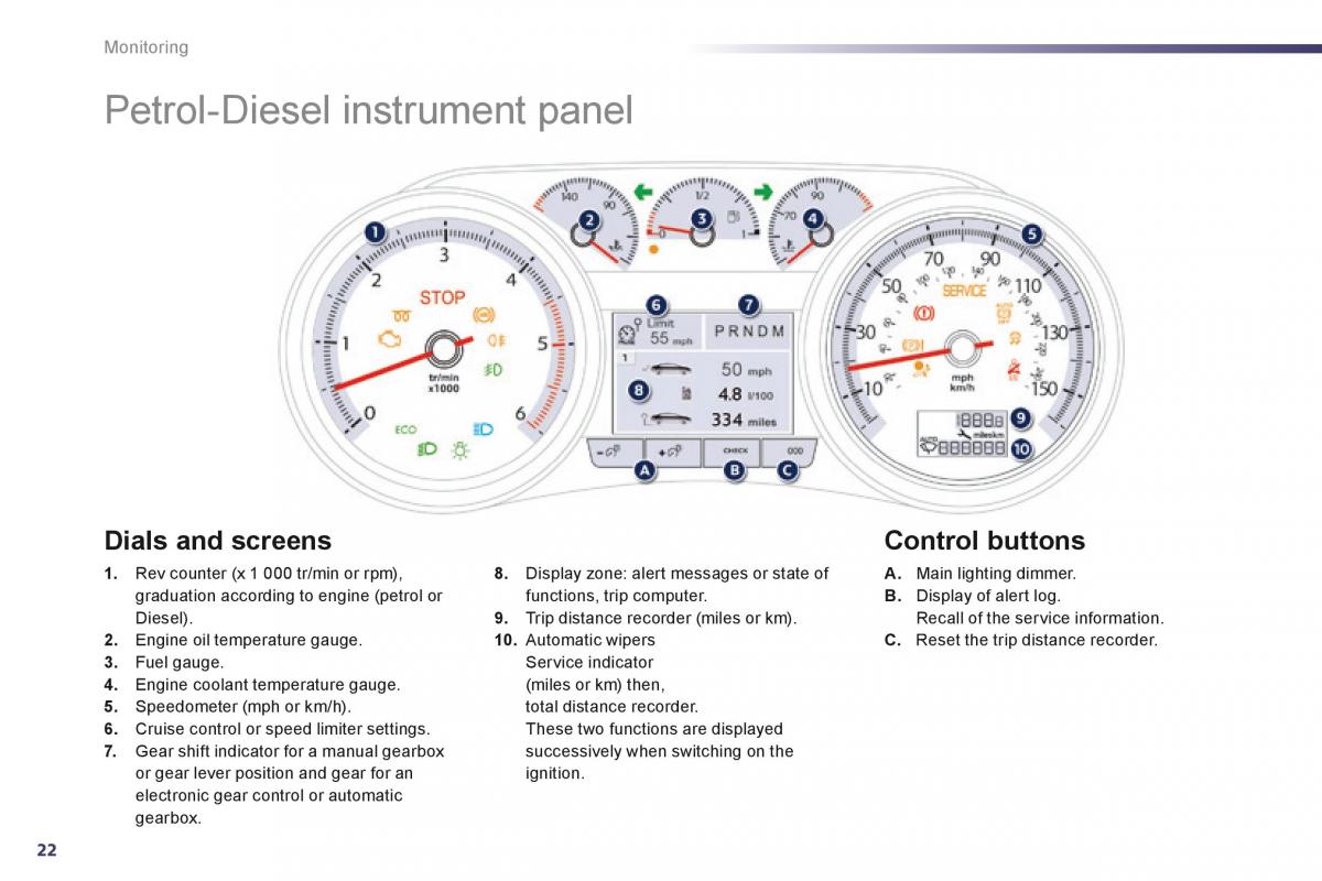 Peugeot 508 owners manual / page 24