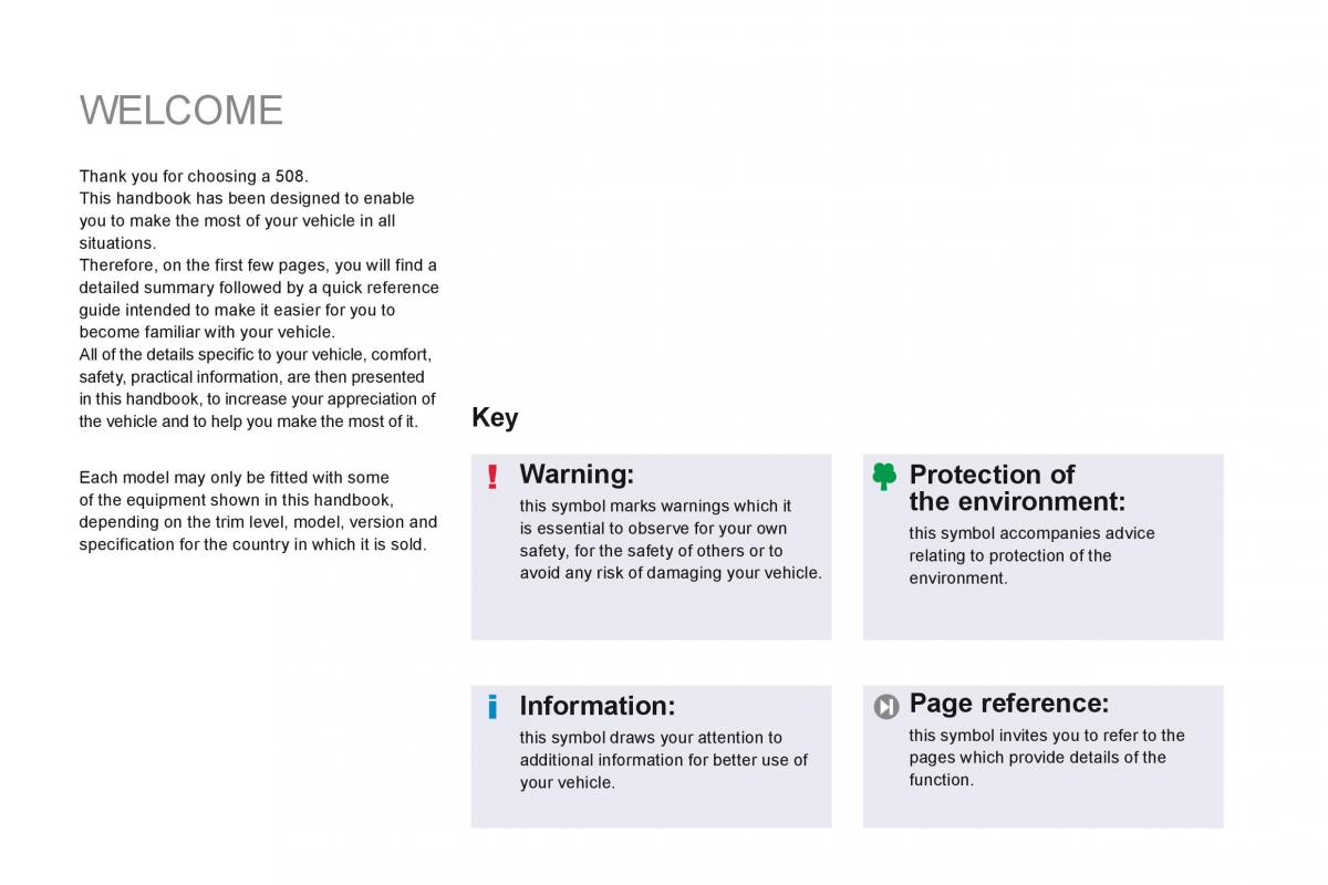 Peugeot 508 owners manual / page 3