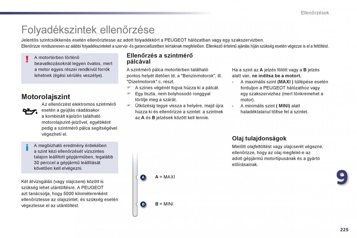 Peugeot 508 Kezelesi utmutato / page 227