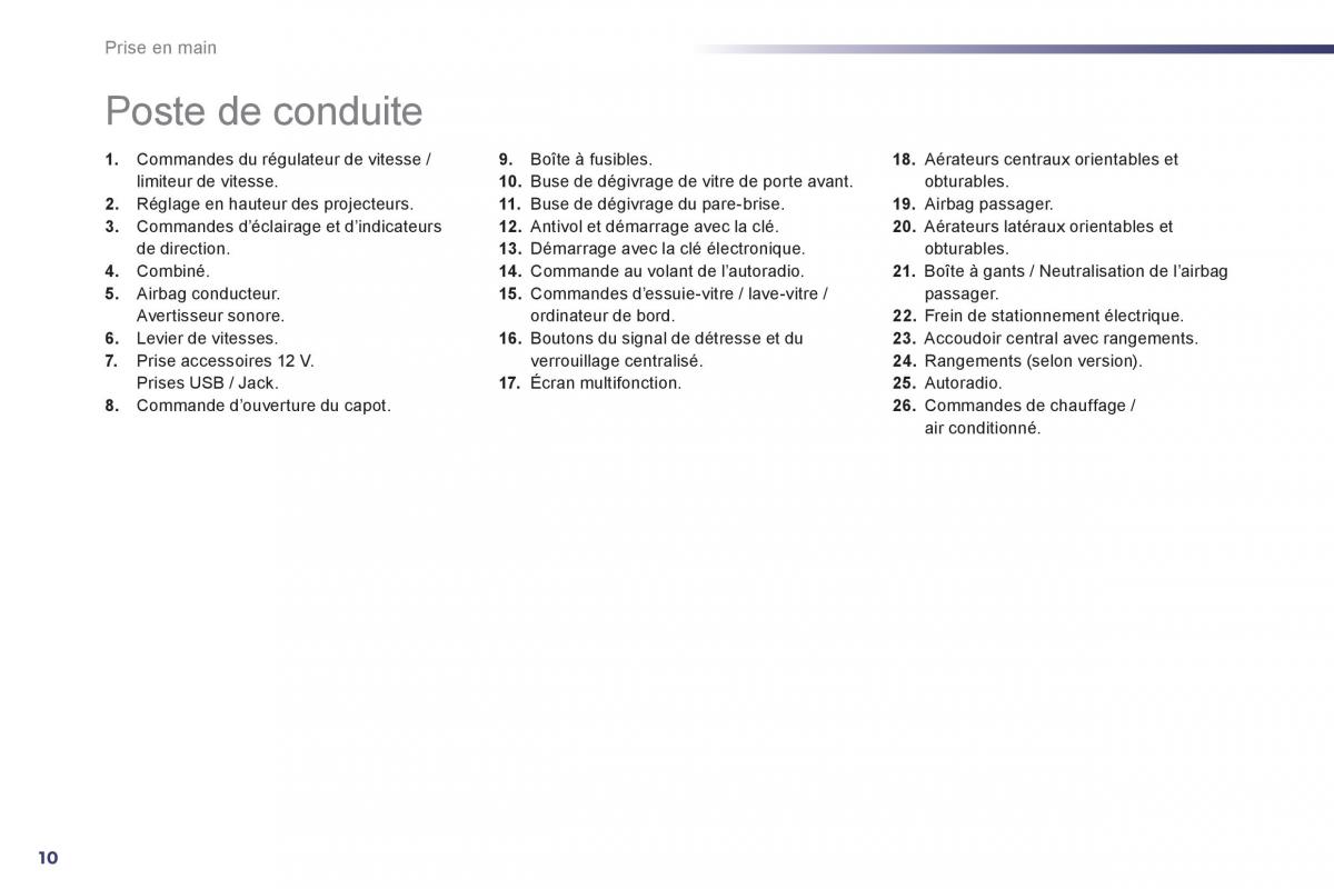 Peugeot 508 manuel du proprietaire / page 12