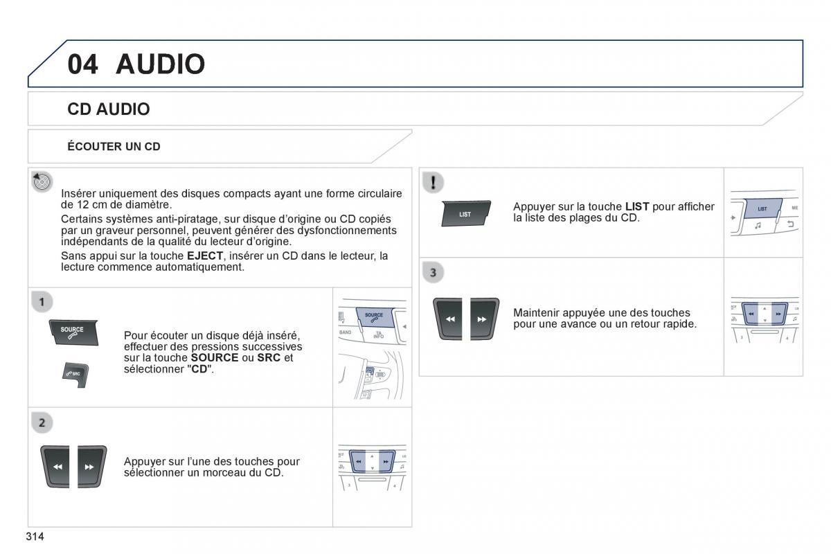 manual Peugeot 508 Peugeot 508 manuel du proprietaire / page 316