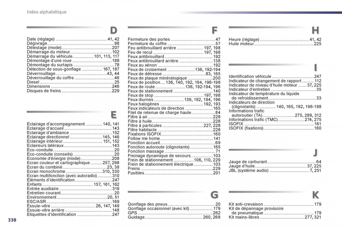 Peugeot 508 manuel du proprietaire / page 340