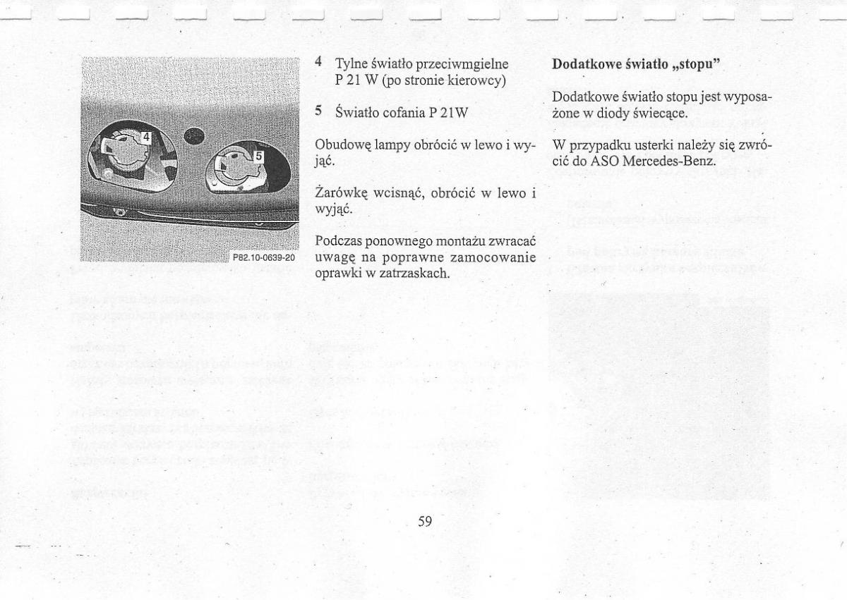 instrukcja obsługi  Mercedes Benz CLK W208 instrukcja / page 61