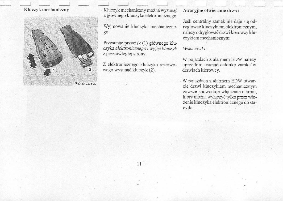 instrukcja obsługi  Mercedes Benz CLK W208 instrukcja / page 13