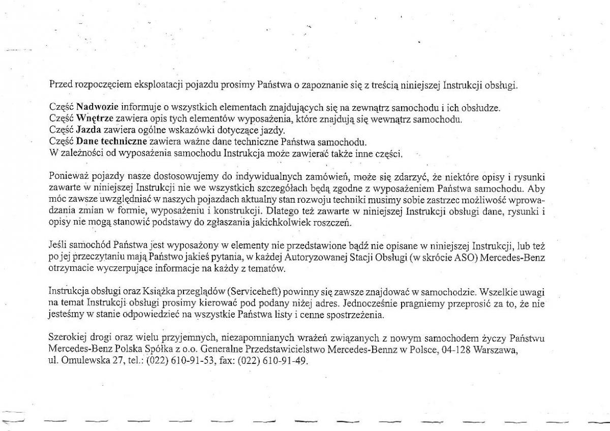 Mercedes Benz CLK W208 instrukcja obslugi / page 2