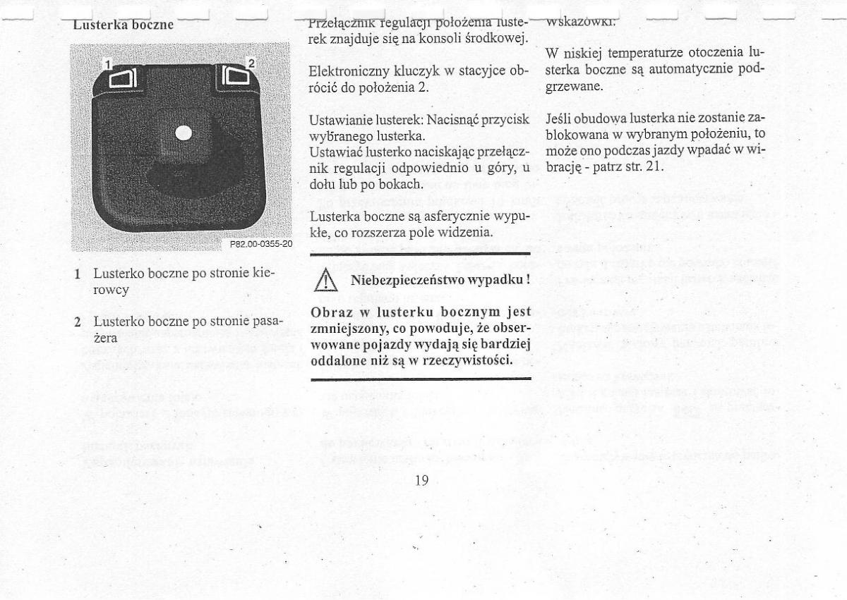 instrukcja obsługi  Mercedes Benz CLK W208 instrukcja / page 21